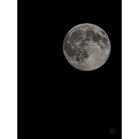 Moon Detail I Black Modern Wood Framed Art Print with Double Matting by Larson, Nathan