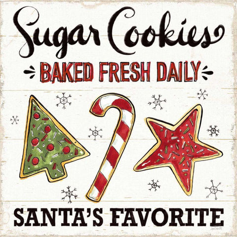 Christmas Treats II White Modern Wood Framed Art Print with Double Matting by Tavoletti, Anne