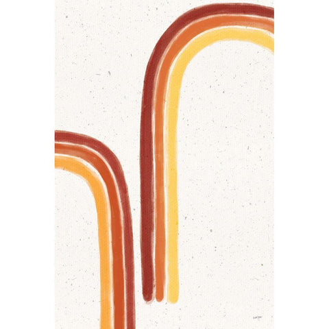 Fall Rainbow II Black Modern Wood Framed Art Print by York, Leah