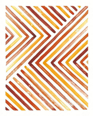 Fall Desert Sunset I White Modern Wood Framed Art Print with Double Matting by Marshall, Laura