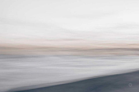 Waves Move Me I White Modern Wood Framed Art Print with Double Matting by Larson, Nathan