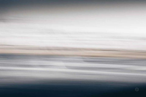 Waves Move Me IV White Modern Wood Framed Art Print with Double Matting by Larson, Nathan