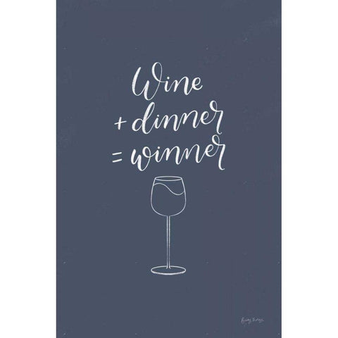 Kitchen Words III Blue Black Modern Wood Framed Art Print with Double Matting by Thorns, Becky