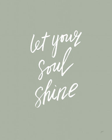 Let Your Soul Shine Black Ornate Wood Framed Art Print with Double Matting by Panganiban, Karyn
