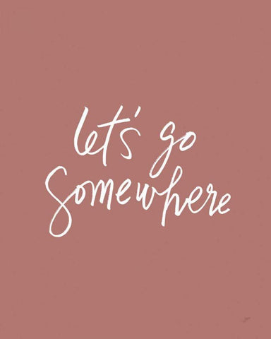 Lets Go Somewhere White Modern Wood Framed Art Print with Double Matting by Panganiban, Karyn