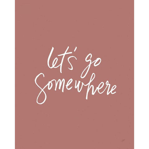Lets Go Somewhere Black Modern Wood Framed Art Print by Panganiban, Karyn