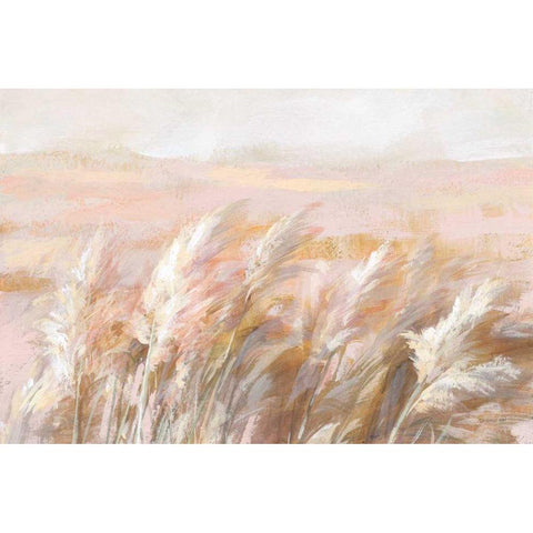 Prairie Grasses Gold Ornate Wood Framed Art Print with Double Matting by Nai, Danhui