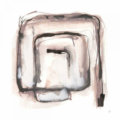 Lost in Squares I White Modern Wood Framed Art Print by Paschke, Chris