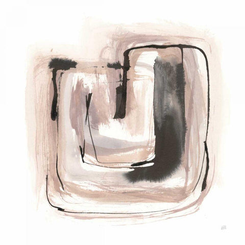 Lost in Squares IV White Modern Wood Framed Art Print with Double Matting by Paschke, Chris