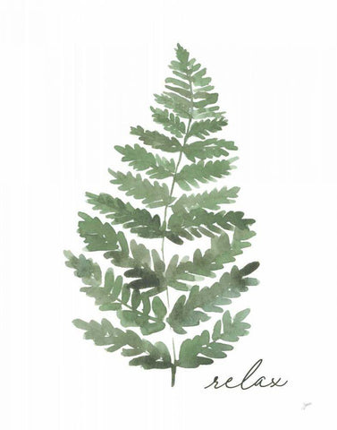 Relax White Modern Wood Framed Art Print with Double Matting by Panganiban, Karyn