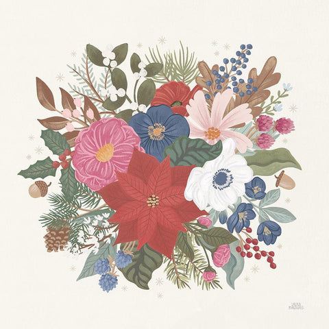 Winter Spirit X Black Ornate Wood Framed Art Print with Double Matting by Marshall, Laura