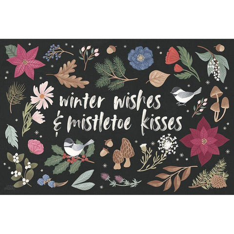 Winter Spirit I Dark Black Modern Wood Framed Art Print with Double Matting by Marshall, Laura