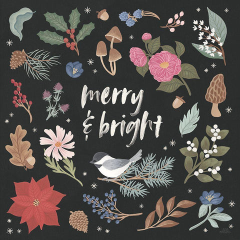 Winter Spirit III Dark Black Ornate Wood Framed Art Print with Double Matting by Marshall, Laura