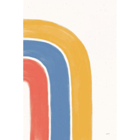 Bright Rainbow I Black Modern Wood Framed Art Print with Double Matting by York, Leah