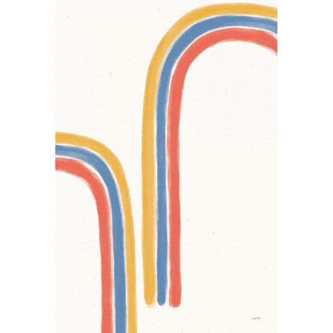 Bright Rainbow II White Modern Wood Framed Art Print by York, Leah