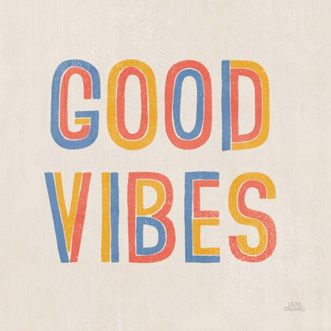 Retro Words I Hippiecurian Gold Ornate Wood Framed Art Print with Double Matting by Marshall, Laura