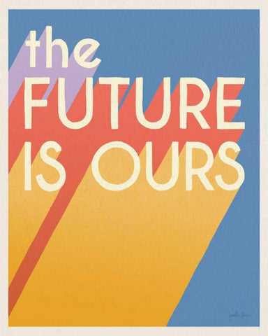 The Future is Ours I Bright White Modern Wood Framed Art Print with Double Matting by Penner, Janelle