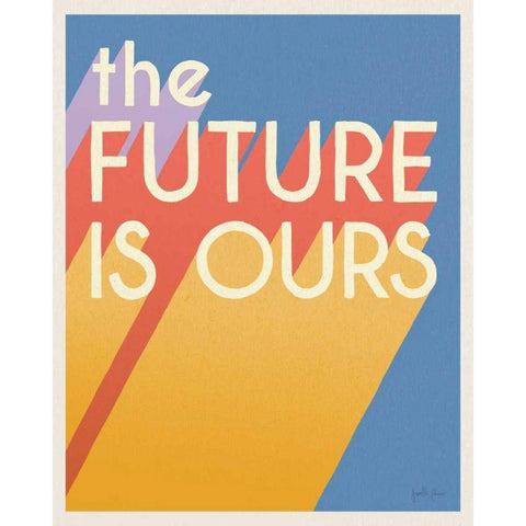 The Future is Ours I Bright Black Modern Wood Framed Art Print by Penner, Janelle