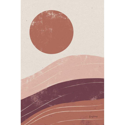 Eventide Desert Sunrise I Black Modern Wood Framed Art Print with Double Matting by Thorns, Becky