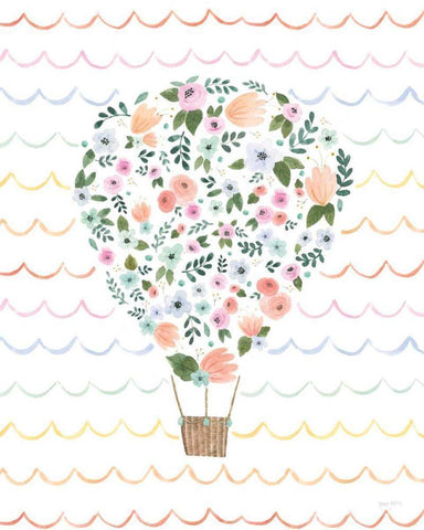 Lets Chase Rainbows VIII Waves White Modern Wood Framed Art Print with Double Matting by Jackson, Jenaya