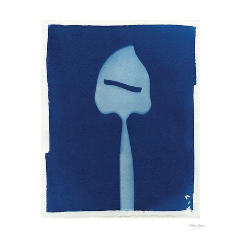 Cyanotype Kitchen II Black Modern Wood Framed Art Print by Green, Nancy