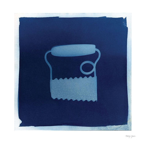 Cyanotype Kitchen III Gold Ornate Wood Framed Art Print with Double Matting by Green, Nancy