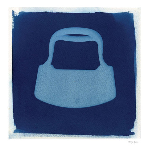 Cyanotype Kitchen IV Black Ornate Wood Framed Art Print with Double Matting by Green, Nancy