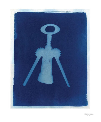 Cyanotype Kitchen VI Black Ornate Wood Framed Art Print with Double Matting by Green, Nancy