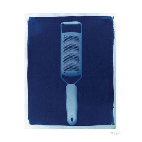 Cyanotype Kitchen VII Black Modern Wood Framed Art Print with Double Matting by Green, Nancy