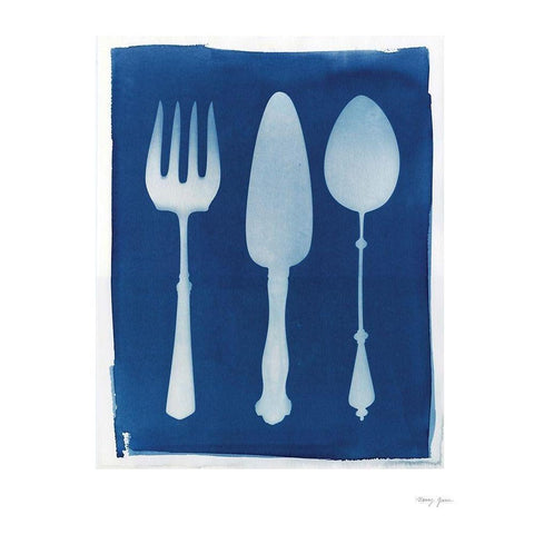 Cyanotype Kitchen XI Gold Ornate Wood Framed Art Print with Double Matting by Green, Nancy