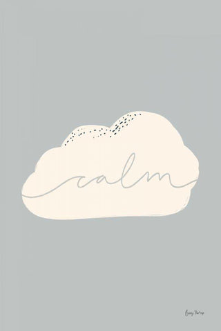 Peaceful III Black Ornate Wood Framed Art Print with Double Matting by Thorns, Becky