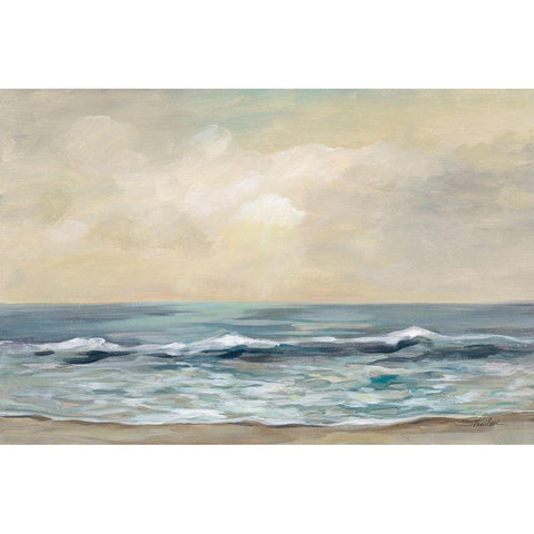 Gentle Waves Gold Ornate Wood Framed Art Print with Double Matting by Vassileva, Silvia