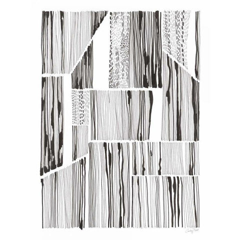 Lined Up III White Modern Wood Framed Art Print by Prahl, Courtney