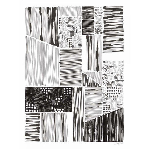 Lined Up IV Black Modern Wood Framed Art Print by Prahl, Courtney