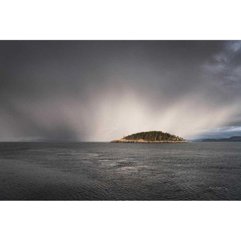 Deception Pass Island Black Modern Wood Framed Art Print with Double Matting by Majchrowicz, Alan