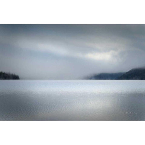 Lake Reflection Idaho White Modern Wood Framed Art Print by Majchrowicz, Alan
