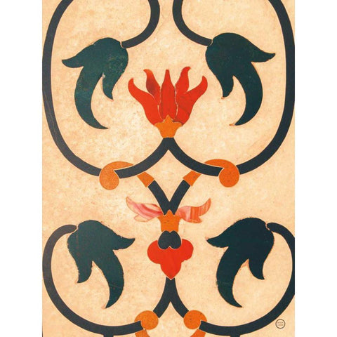 Mosaic II Gold Ornate Wood Framed Art Print with Double Matting by Larson, Nathan