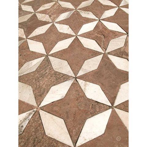 Mosaic III White Modern Wood Framed Art Print by Larson, Nathan