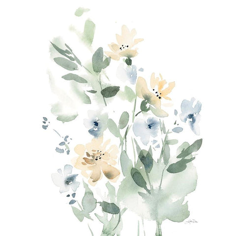 Summer Wildflowers I White Modern Wood Framed Art Print by Pete, Katrina