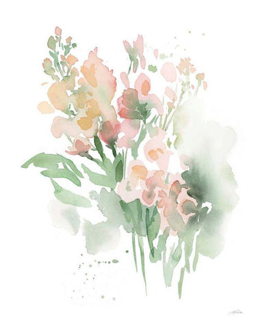 Vibrant Blooms I White Modern Wood Framed Art Print with Double Matting by Pete, Katrina