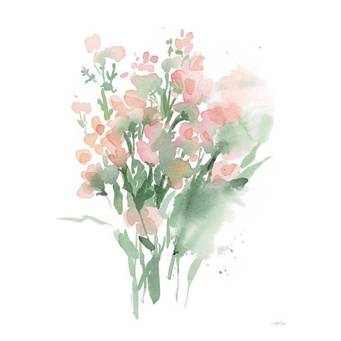 Vibrant Blooms II White Modern Wood Framed Art Print by Pete, Katrina