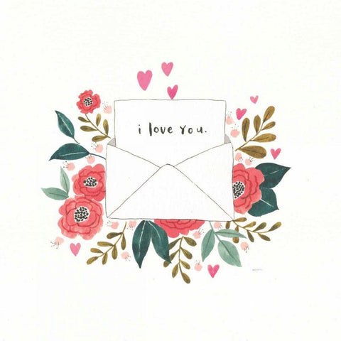 Love Notes I Black Modern Wood Framed Art Print with Double Matting by Jackson, Jenaya