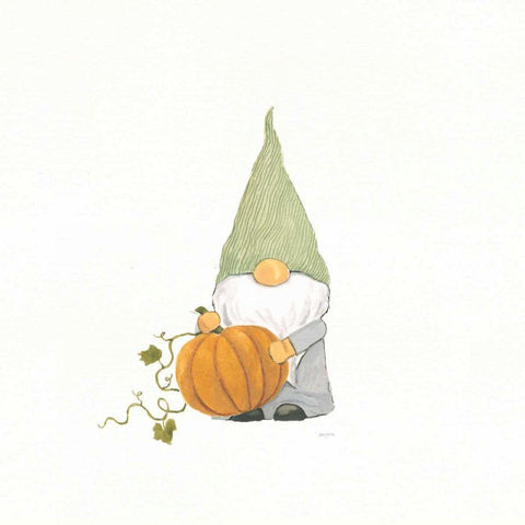 Harvest Gnomes I Black Modern Wood Framed Art Print with Double Matting by Jackson, Jenaya