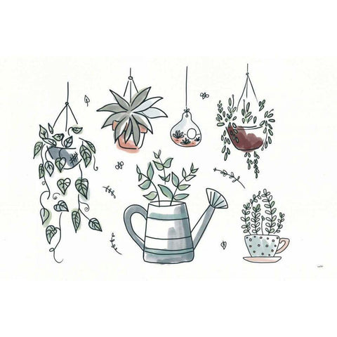 A Plants Life I Black Modern Wood Framed Art Print with Double Matting by York, Leah