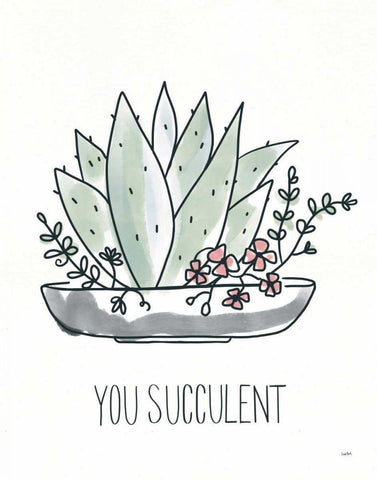 A Plants Life II White Modern Wood Framed Art Print with Double Matting by York, Leah