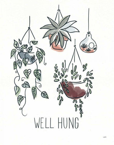 A Plants Life III White Modern Wood Framed Art Print with Double Matting by York, Leah