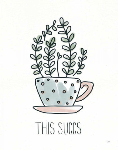 A Plants Life V Black Ornate Wood Framed Art Print with Double Matting by York, Leah