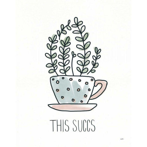 A Plants Life V White Modern Wood Framed Art Print by York, Leah