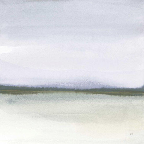 Cool Flatland II Black Modern Wood Framed Art Print with Double Matting by Paschke, Chris