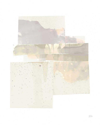 Stacks II Neutral B White Modern Wood Framed Art Print with Double Matting by Averinos, Melissa